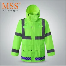 Светоотражающая Защитная куртка от дождя, штаны из ткани Оксфорд, рабочая одежда с несколькими карманами, защитная куртка для дорожного движения