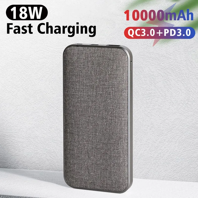CASEIER Cloth 10000mAh Power Bank For iPhone 12 11 Pro X XR XS Max Fast Charging Portable Powerbank For Xiaomi Huawei Poverbank CASEIER Cloth 10000mAh Power Bank For iPhone 12 11 Pro X XR XS Max Fast Charging Portable Powerbank For Xiaomi Huawei Poverbank