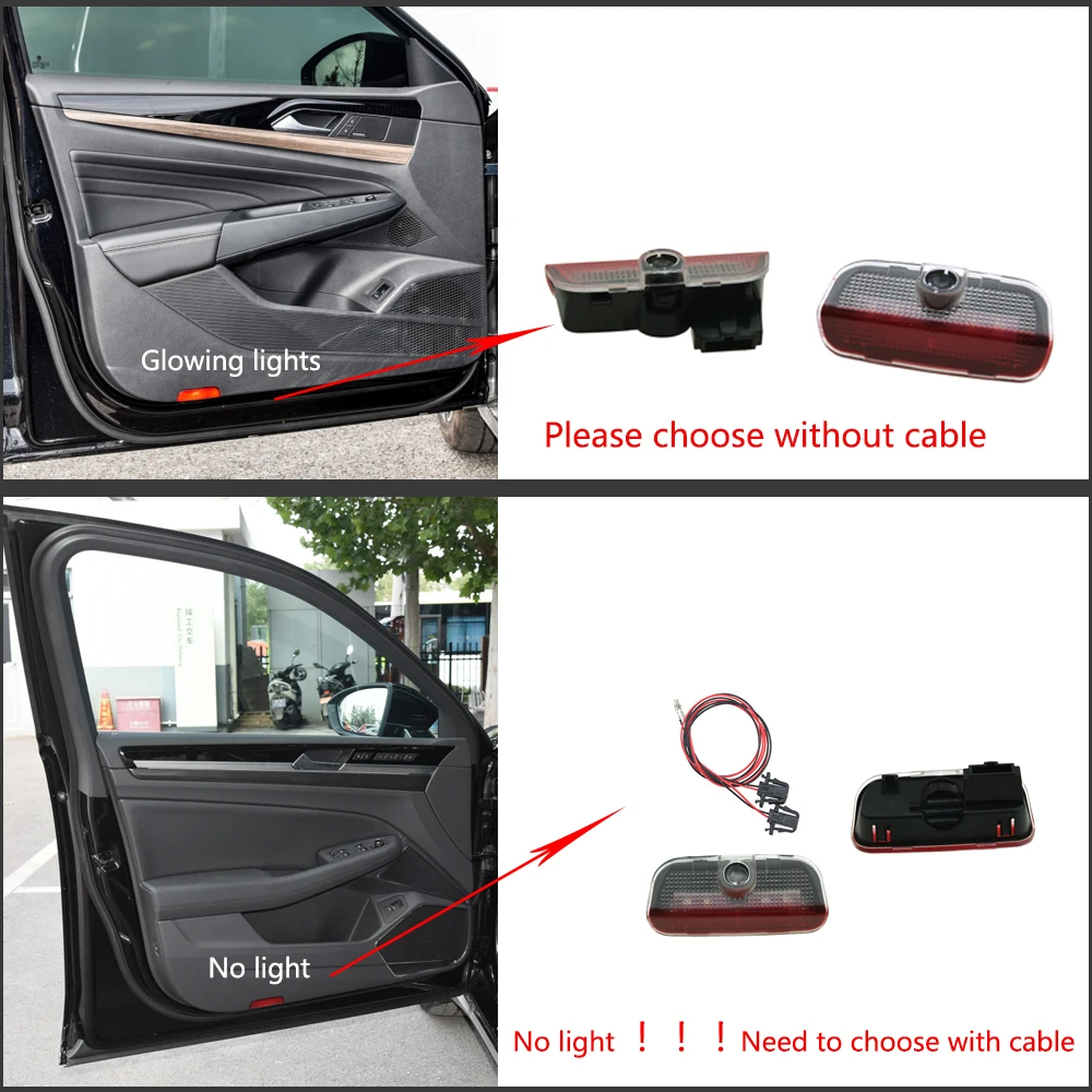 2X For Volkswagen VW Golf 5 6 7 Jetta MK5 MK6 MK7 Tiguan Passat B6 B7 CC Sharan Car LED Logo Light Door Projector Welcome Lights |