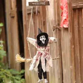 

Halloween Hanging Ghost Door Hanger Ghost Festival Electric Skeleton Head Decoration Festive Atmosphere Halloween Decoration