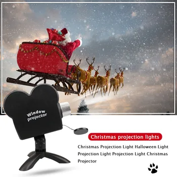 

LED Projection Night Light Christmas Halloween Window Projector Holiday Party Home Decoration Atmosphere Flood Lamp