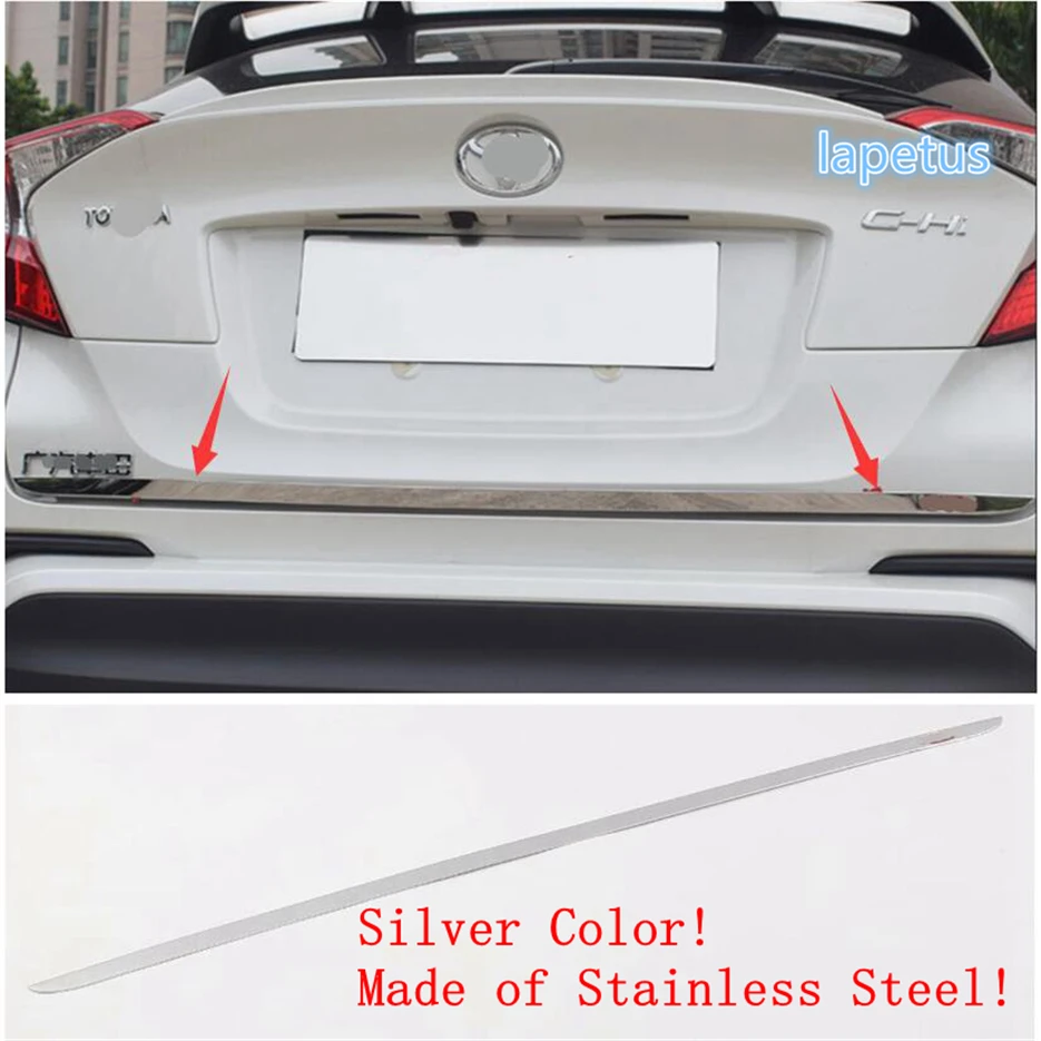 Rear Trunk Tailgate Boot Lower Edge Door Decoration Overlay Strip Streamer Lid Cover Trim Fit For Toyota C-HR CHR 2016 - 2020 Rear Trunk Tailgate Boot Lower Edge Door Decoration Overlay Strip Streamer Lid Cover Trim Fit For Toyota C-HR CHR 2016 - 2020