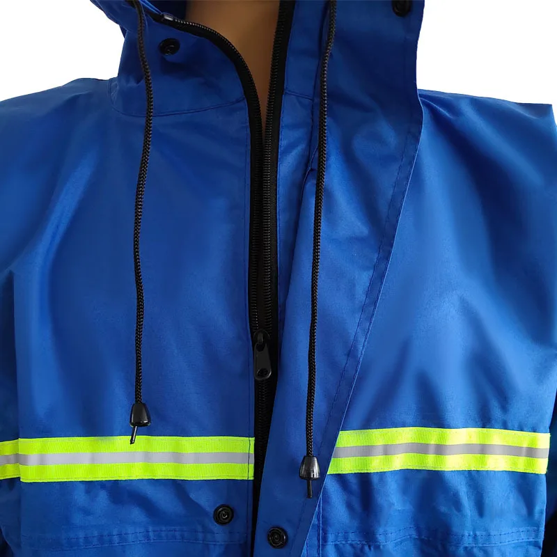 One-Piece Raincoat with Reflective Stripe Shoe Cover as a Gift  Full  Waterproof