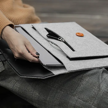 

iPad Storage Bags Shockproof Felt Storage Bags Women Clutch Storage Bag Tablet Mouse Phone Multi-function Portable Organizers