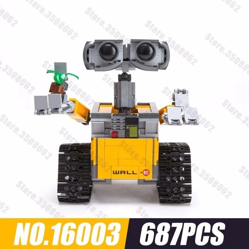 

687pcs Spelling Will Film Series Wall-E Robot Children Alpinia Oxyphylla Insert Building Block Assembling Model 16003