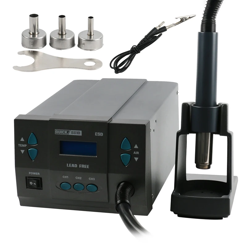 Обновление Quick 861DW до 881D паяльная станция с ЖК дисплеем и горячим воздухом