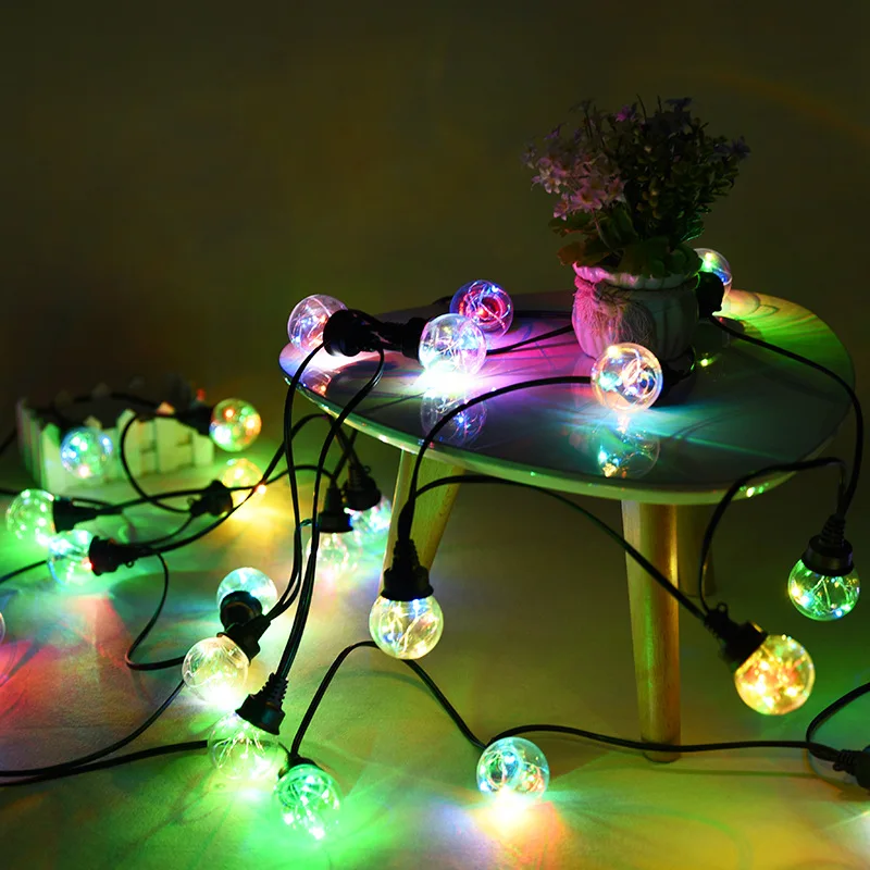 

USB Powered Retro G45 Globe Bulb LED String Light 5M /9M 12LED/25LED Copper Wire Backyard Patio Wedding Christmas Garland Light