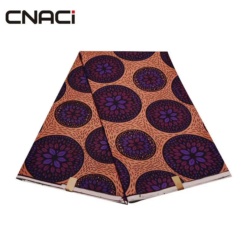 CNACI Анкара африканская вощеная ткань принтом Tissu африканская нигерийская Батик Ткань 6 ярдов/сумка Африканский принт Анкара ткань - Цвет: 19010007
