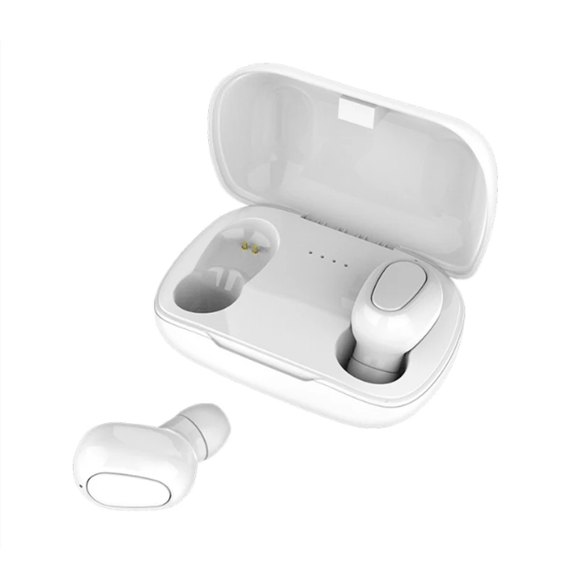 L21 Bluetooth Headset TWS 5 0 Wireless Dual Ear in Ear Noise Reduction Invisible Mini Charging Box