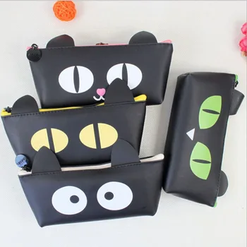 

Fashion Black cat pencil bag/pencil case/ Kawaii stationery/Nice Gift Papeleria Office school supplies G224