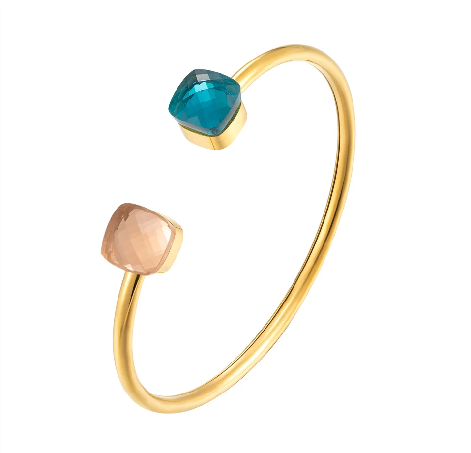 JSBAO в виде граненых стеклянных пакет для конфет Bracelets & Bangles золото Цвет
