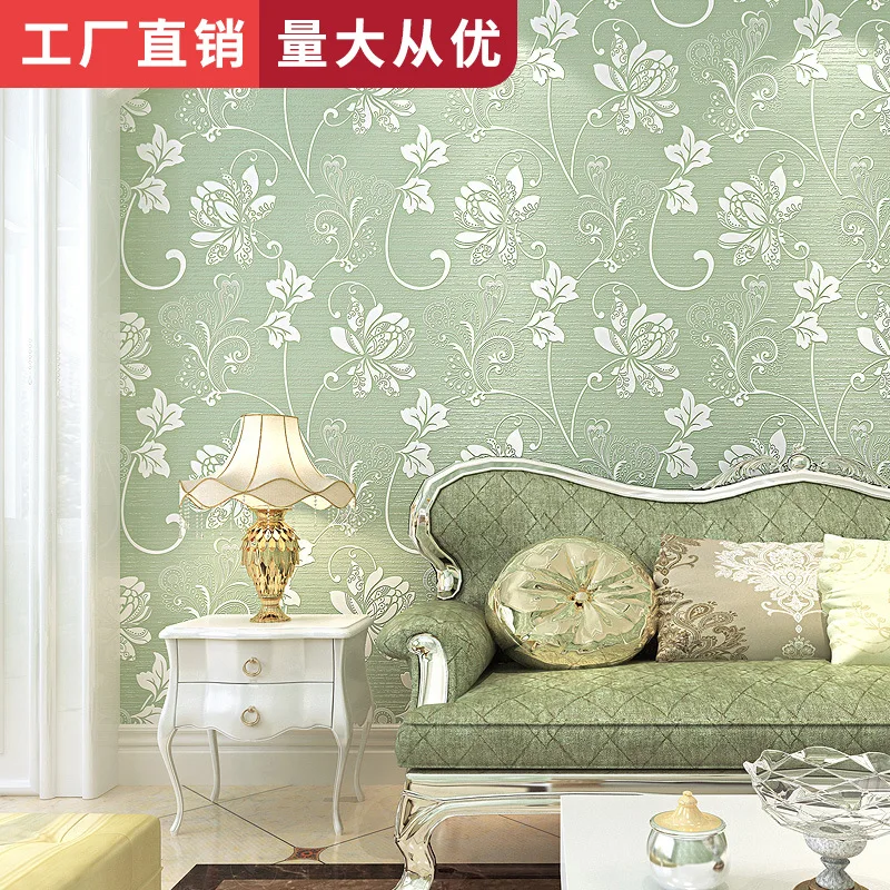 

Bedroom Living Room Television Background Wall Renderings Wallpaper European Style Thick Home Improvement Special Offer 3D Non-w