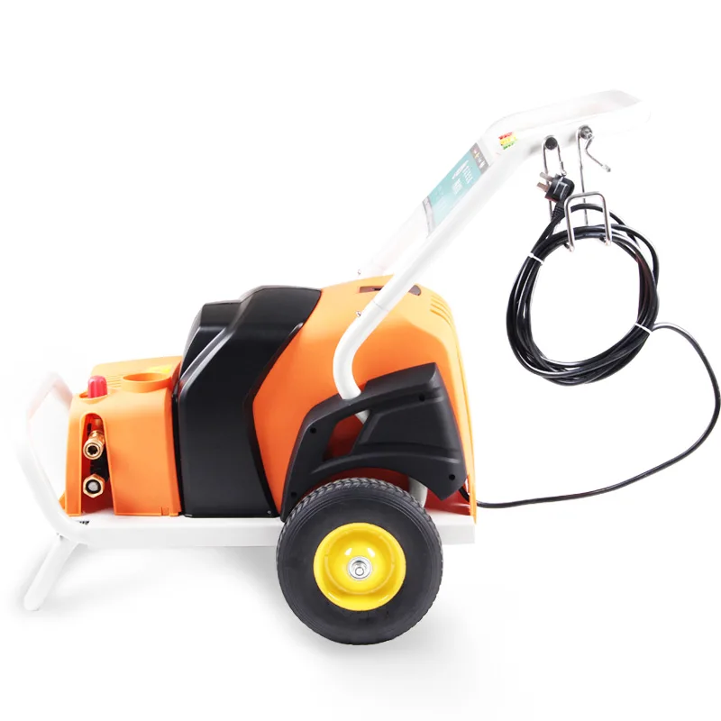 

PM-611A cold water washing machine 220V 2.4kW high pressure washer 110bar high flow 15LPM cleaning machine stop shut gun off