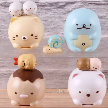 

4pcs/set Sumikkogurashi Q Version PVC Collectible Action Figure Anime Cartoon Cute Sumikko Gurashi Model Toy