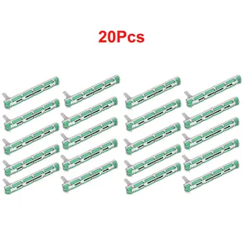 

20pcs 75mm Dual Channel Behringer Pot Mixer Fader B10k Double Straight Slide Potentiometer Double Sliding Potentiometer Fader