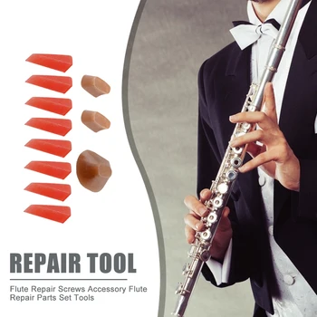 

Flute Repair Kit Compact and Portable Carry Convenient Sound Hole Mat Roller Screws Reed Wind Instrument Repair Tools