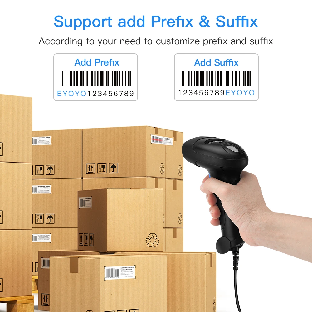Lettore Codici A Barre 2D/1D Wireless LENVII – Doppia Connessione USB/2.4GHz, Batteria 2000mAh, Legge QR E PDF417 Per PC E POS