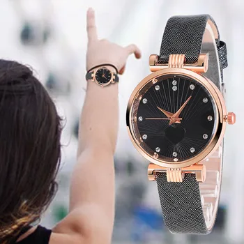 

WJ-8872 Rhinestone Women Watches Luxury Wristwatch For Ladies Fashion Female Watch Casual Leather Strap Sport Watch Clock reloj