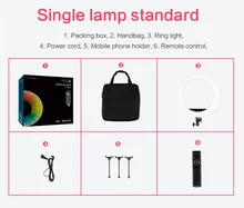  18 inch RGB LED Dimmable Ringlight Tripod Live Mobile Holder 3000K-6000K Photography makeup Ring Light Lamp 