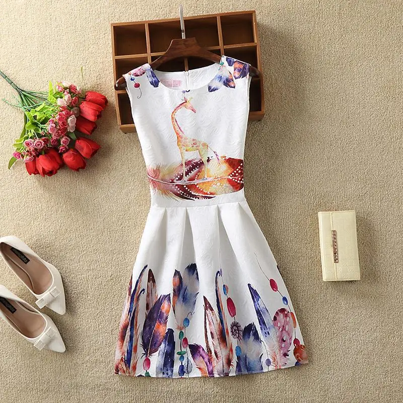 

Photo Shoot Slimming Spring And Summer Jacquard Printed Fairy Dress Sleeveless Tutu