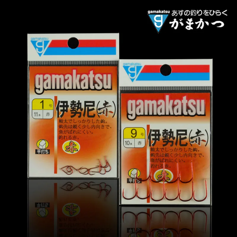 

High Quality Japan Gamakatsu Red Barbed Hooks High Carbon Steel Hooks Super Wearable Sharp Anti-corrosion Carp Fish Hooks
