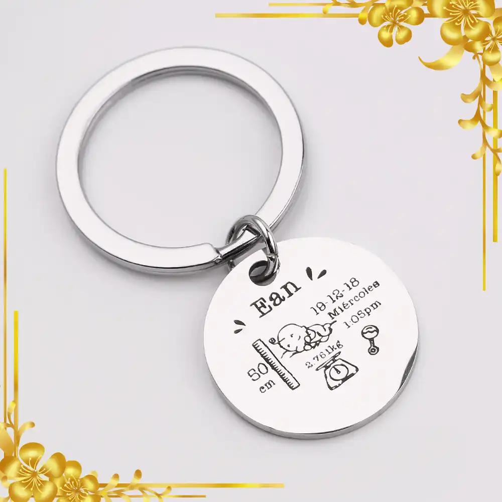 personalized baby keychain