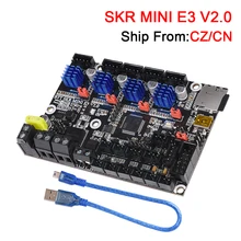 Bigtreetech skr mini e3 v2 placa de controle 32bit com tmc2209 uart peças da impressora 3d para ender 3/5 v2 pro atualização skr v1.4 turbo