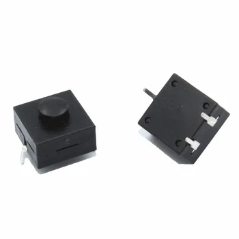 

500pcs DC 30V 1A 3Pin Black Mini Push Button Switch for Electric Torch 3P 2 Rows Curved 2 On 1 Off Flashlight Switchs
