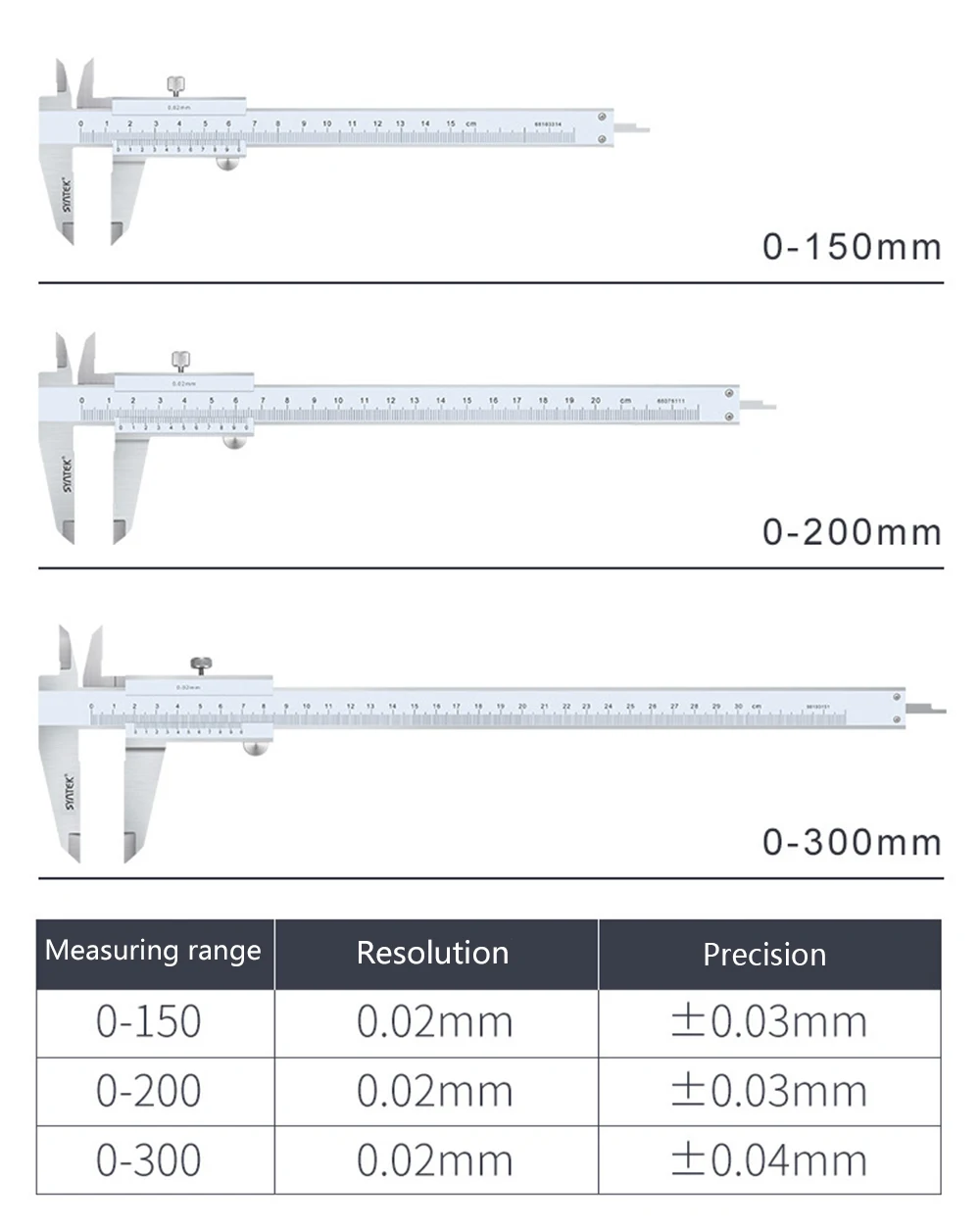 0,02 мм штангенциркуль нонира из нержавеющей стали 0-150-200-300мм Высокоточный штангенциркуль промышленного класса измерительный инструмент