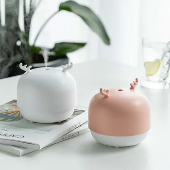 

Mini Usb Ultrasonic Air Humidifier Little Deer Essential Oil Diffuser Car Air Purifier Anion Vaporizer Mist Discharge Household