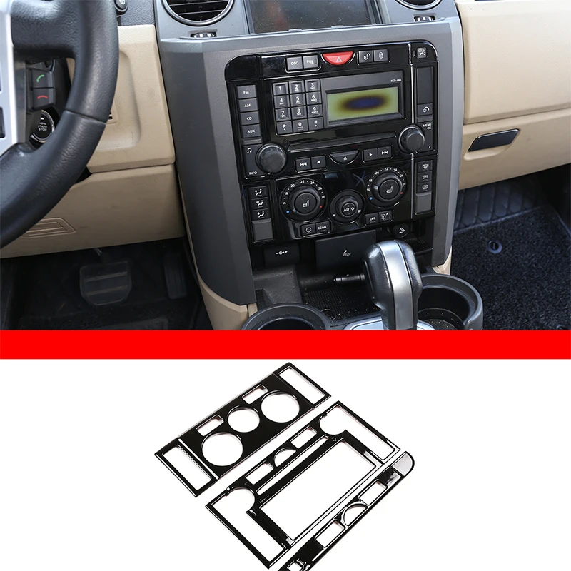 PROD 1005002517675753 For Land Rover Discovery 3 2004-2009 Central
control mode button decoration frame ABS black wood grain Car
Accessories