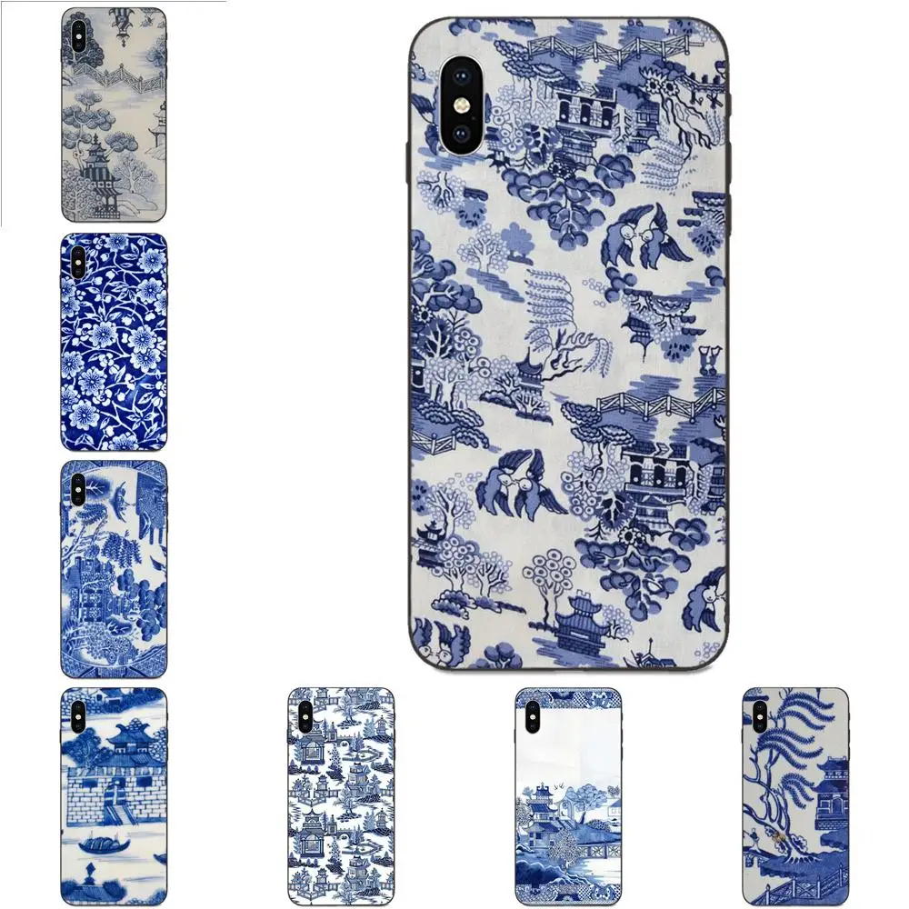 Синий Willow Китай Топ детальный популярный чехол для телефона Apple iPhone 4 4S 5 5S SE 6 6S 7 8 11