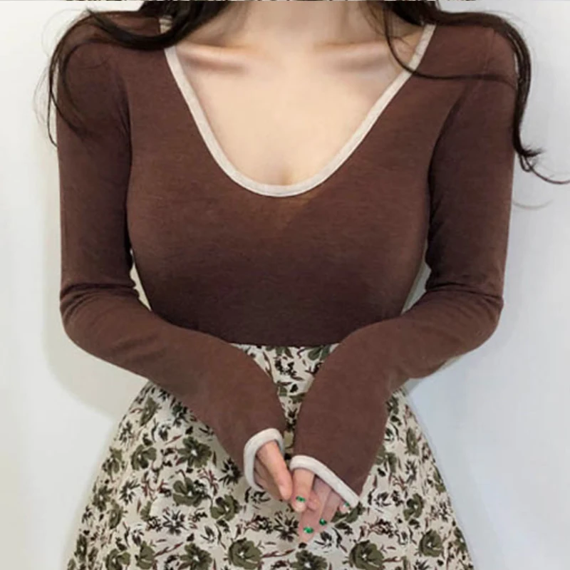 skinny Tee Long Sleeve Tshirt Tops 