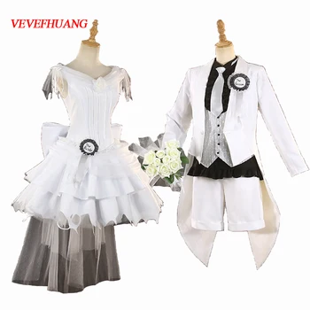 

VEVEFHUANG Pre-Sale Anime Cosplay Black Butler Ciel Phantomhive and Elizabeth Cosplay Costume White Wedding Dress for party set