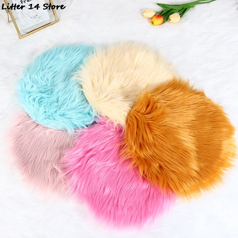 Nail Art Photo Background For Take Picture Background Washable Nail Art Equipment Hand Rest Artificial Wool Fluffy Table Pad