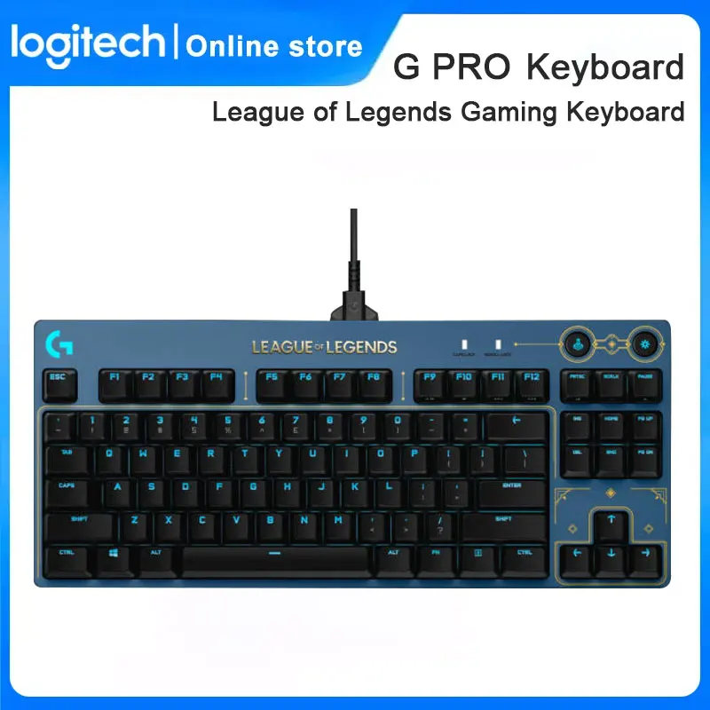 

Logitech G PRO Mechanical Gaming Keyboard Wired 87-key RGB Backlight League of Legends Hex Keyboard For E-sports Game Player