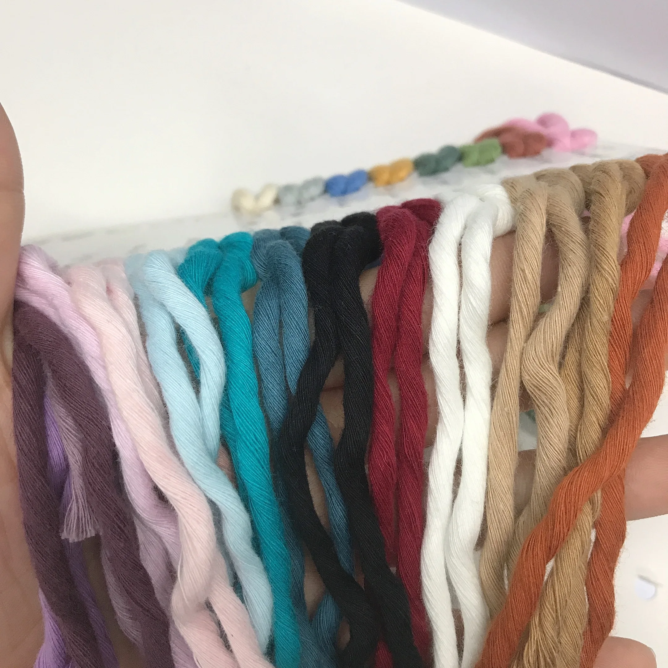 4mm Single Strand Cotton Macrame Roll Cord Twist Cotton Rope For Wall Hanging Craft Artisan Project cotton rope macrame cord