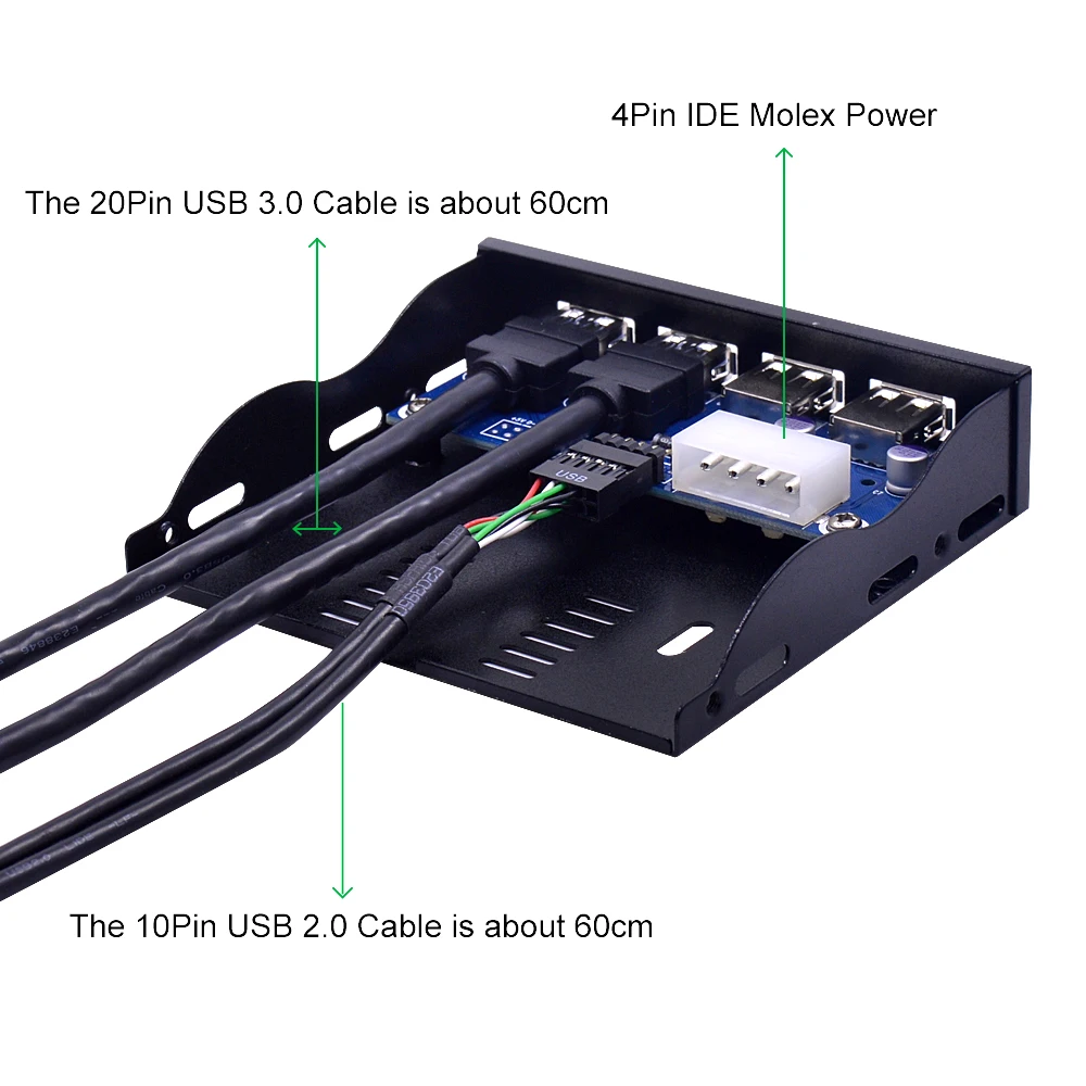 CHIPAL 4 порта USB 2,0 USB 3,0 Передняя панель USB3.0 концентратор сплиттер внутренний комбинированный кронштейн адаптер для рабочего стола 3,5 дюймов флоппи-отсек