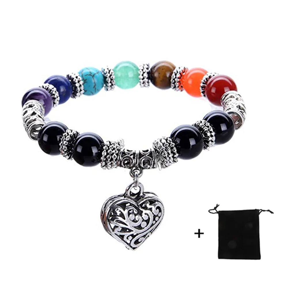 Браслет женский religion Healing Balance Stone браслет из бисера 10 мм 7 Чакра Йога рейки амулет pulseras mujer повязка на руку браслет