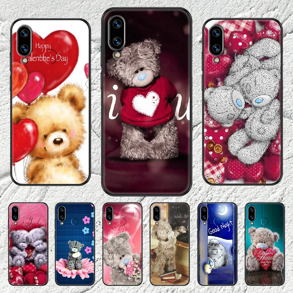 Чехол для телефона Tatty Teddy Huawei Honor 6 7 8 9 10 10i 20 A C X Lite Pro Play черный мягкий чехол