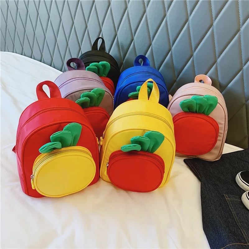 

2019 New Korean Children Small Double Back Men And Women Children Cute Versatile Kindergarten Backpack Oxford Cloth Cartoon Radi