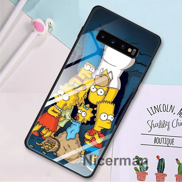 04 Чехол Homer J. Simpson из закаленного стекла для samsung Galaxy S10 S8 S9 Plus S10e Note 9 10 Plus A50 A30 - Цвет: 04
