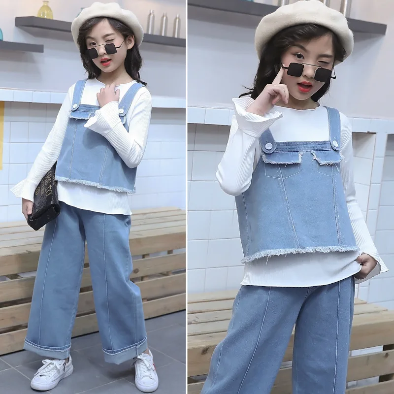 3 pcs Spring Kids Clothing Sets Children Tracksuit Autumn Toddler Girls Clothing Set Long Sleeve Girls Clothes Set With Jeans