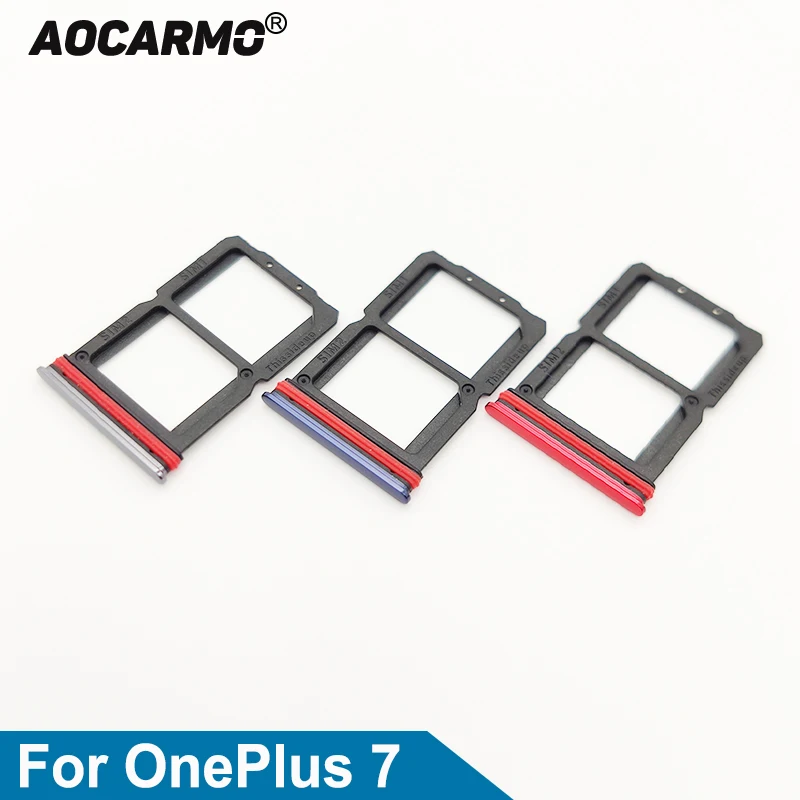 Держатель Aocarmo для OnePlus 7 с двумя Sim-картами слот Nano SIM-карты запасные части p7819 |