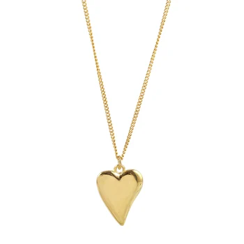 

S925 Sterling Silver Lovely Heart Necklace Vintage Fashion Female Elegant Chain Cute Lively Design Fine Jewelry Sweet Girls Gift