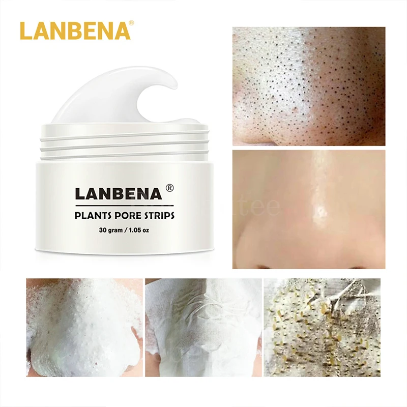 Nose Mask Deep Cleansing Peeling Blackhead Remover LANBENA Plants Pores Strips LAMBENA From Acne Black Dot Point for Face Labena