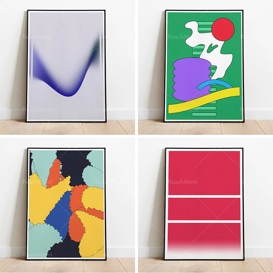 Graphic Design Print | Wall Art | Digital Poster | Bold Colour | Texture  Design | Modern Bauhaus Art | Abstract Shapes - Painting & Calligraphy -  AliExpress