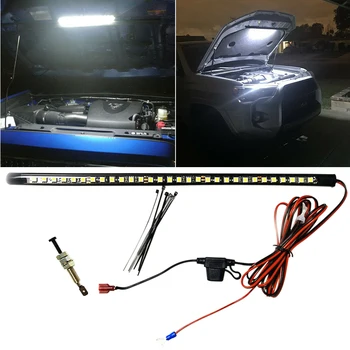 

12V-14V White Waterproof Under Hood Engine Repair 36cm LED Light Kit With Automatic On/off Universal Fits Vehicle Car Lights