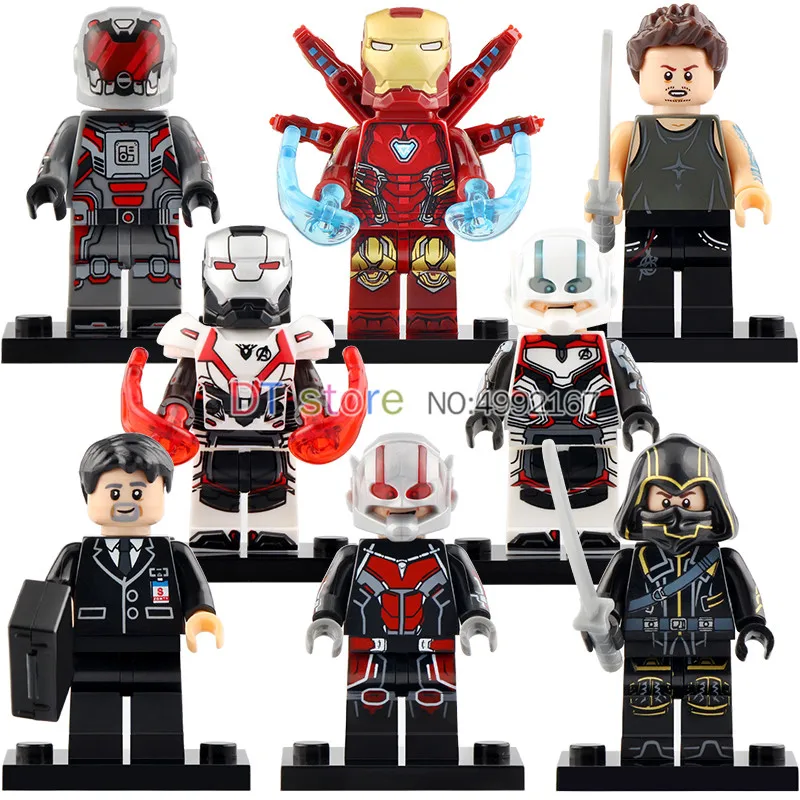 

Single Sale X0265 MARVEL Avengers 4 Iron Man MK85 Ant Man Hawkeye War Machine Building Blocks Toys for Children
