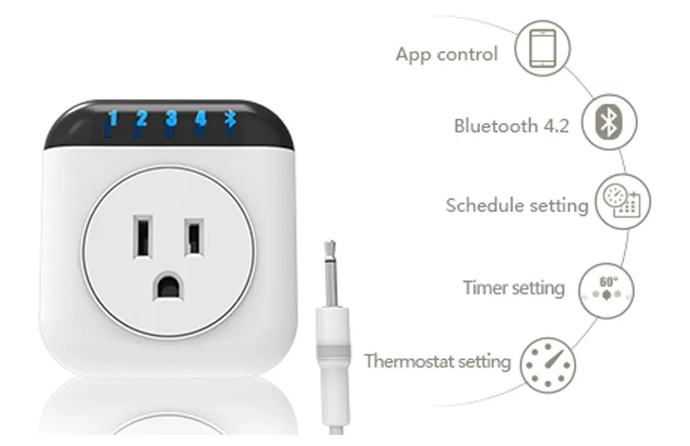 Nashone умный термостат 220 В регулятор температуры Bluetooth Smart Plug приложение дистанционное управление розетка с синхронизацией и обратным